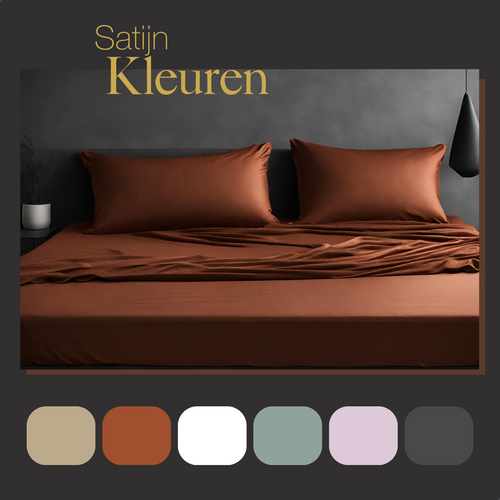 Ten Cate premium - hoeslaken - 180x200 - 100% katoen satijn - oranje