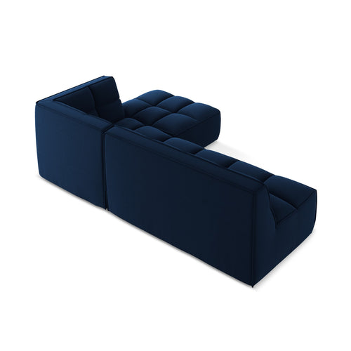 LaMiaSofa Modulaire hoekbank rechts Belluno - velours - koningsblauw - 258x178x75