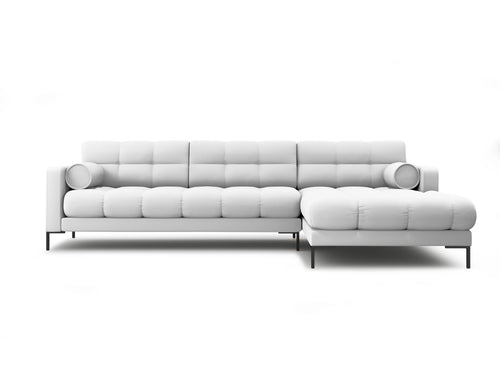 Cosmopolitan Design rechter hoekbank Bali 5-zits, structurele stof, lichtgrijs - 185x293x75cm