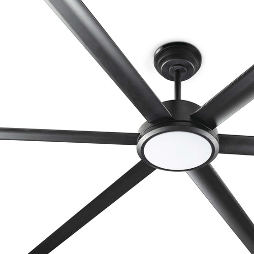 Faro Rotterdam XL 6-bladige plafondventilator matzwart met licht 3000K