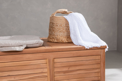 Rebellenclub Opbergbox kussen Halon - 130 x 70cm - Naturel Hout - vtwonen shop