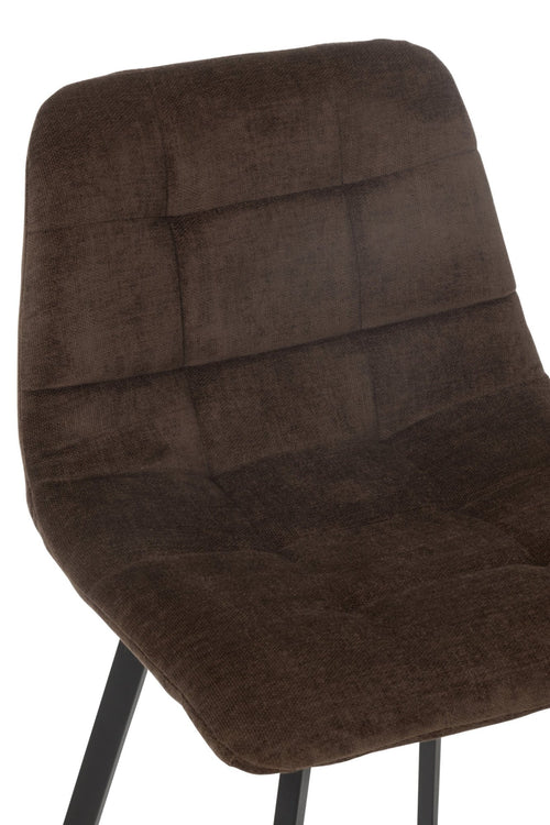 J-Line barstoel Kent - metaal/polyester - bruin