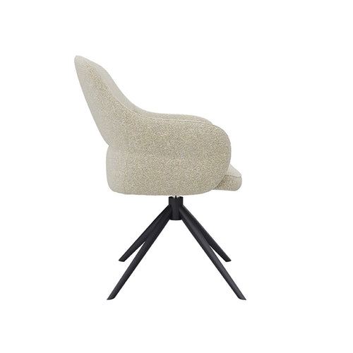 LABEL51 Eetkamerstoel Bern - Naturel/Zwart - Draaibaar - vtwonen shop