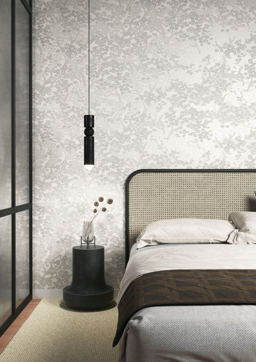 Masureel behang bloemen wit - 53 cm x 10.05 m - 630673 - vtwonen shop