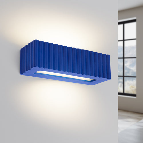 Sollux Lighting Wandlamp keramiek RIGATA ultramarijn - 34x12x10cm