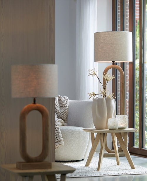 Light & Living vloerlamp PACECO - 35x20x119cm - bruin