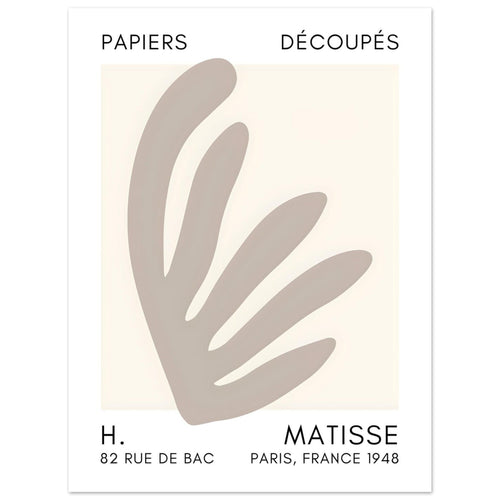 Artfulprints  Matisse – Aquatic impression grey   poster 30x40 cm - vtwonen shop