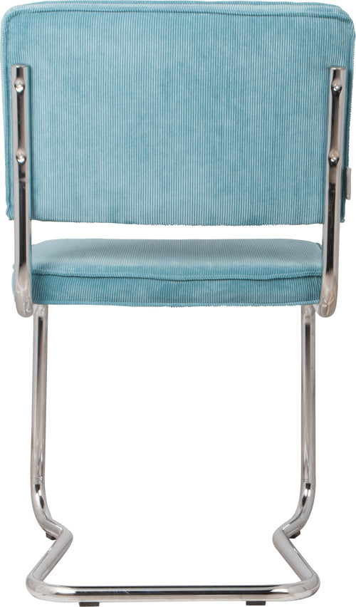 Zuiver Ridge Rib Kink Stoel Blauw - Set van 2 - vtwonen shop