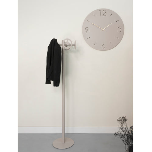 Spinder Design klok Time Ø 80 - Silky Taupe - vtwonen shop