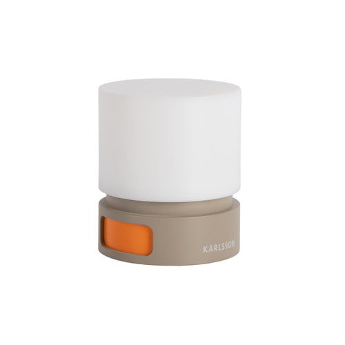 Karlsson wekker Pillar - grijs - Ø8.2cm