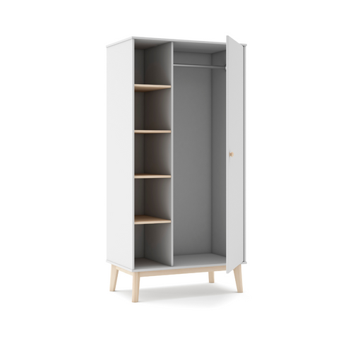 Calicosy - SIMON Garderobe - Wit - 90x52x181 cm