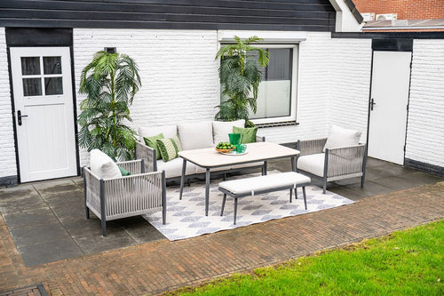 Diamo loungeset - 3-delig - carbon black - grey sand - valley sand