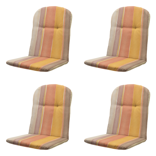 Madison kuipstoelkussen hoge rug Nox - mulitkleur - 96x45x3,5cm - set van 4