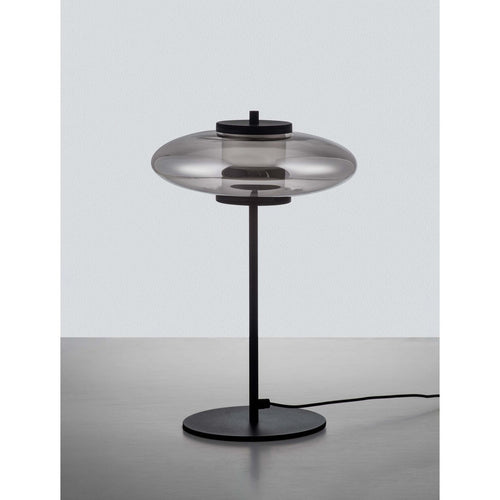 Nova Luce BALLET Geïntegreerde LED-tafellamp, zandzwart, rookgrijs, LED 8W 221lm 3000K, aan/uit-schakelaar