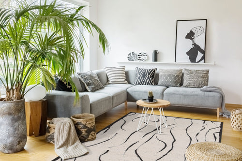 AFK Living vloerkleed Mirage - reliëfeffect - zwart - 160 x 230 cm - vtwonen shop