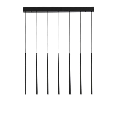 Merano Burnaby 7 Light Bar Plafondlamp Sandy Zwart Aluminium LED 7x3W 1280Lm 3000K