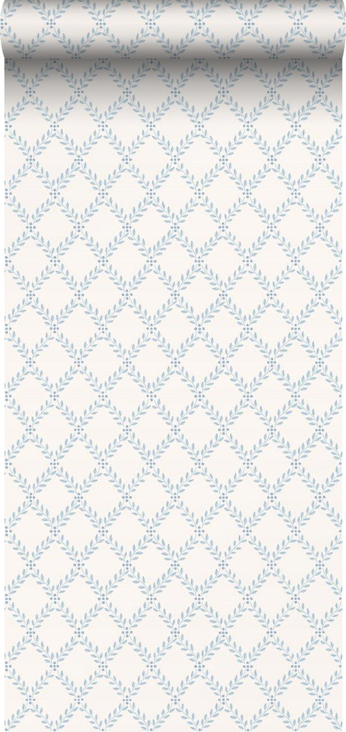 Borastapeter behang ruiten vergrijsd blauw - 53 cm x 10.05 m - 660382 - vtwonen shop