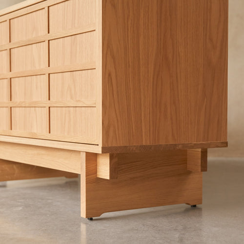 Tikamoon Eikenhouten dressoir 200 cm - Naturel - vtwonen shop