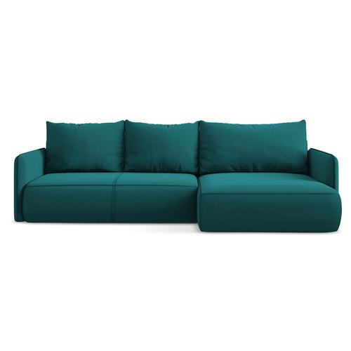 LaMiaSofa hoekbank rechts Palermo - velours - marien - 240x148x86