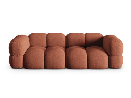 Cosmopolitan Design Bank Loretto 4-zits, structurele stof koraal - 100x250x68cm