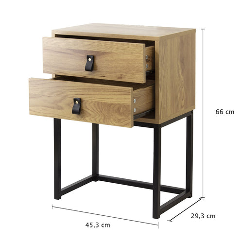 Calicosy - Nachtkastje met 2 lades JILL - 29x45x65.5 cm