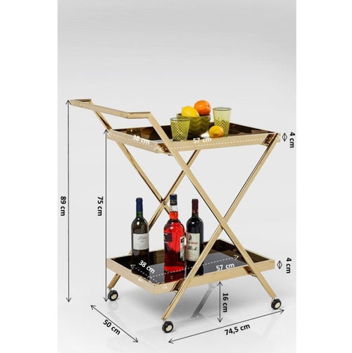 Kare Design Dienbladtafel Casino Gouden - vtwonen shop