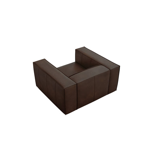 Cosmopolitan Design - Fauteuil Turin echt leer donkerbruin - 95x113x68cm