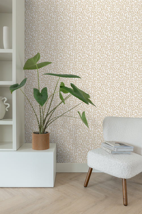 ESTAhome behang koraal beige en wit - 50 x 900 cm - 131009 - vtwonen shop