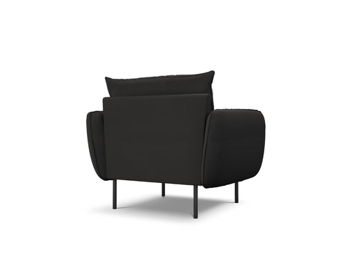 Cosmopolitan Design Fauteuil Vienna boucle, zwart - 94x97x95cm
