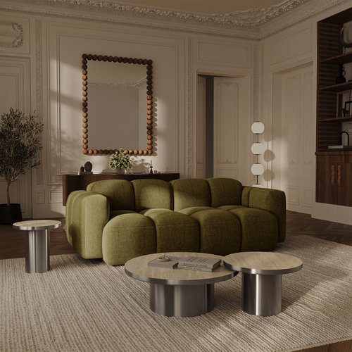 Premium Interiors - Modulaire bank MOSS - fluweel met structuur  180cm