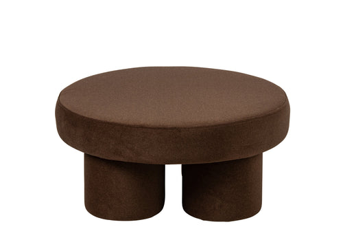 J-Line Poef met poten - multiplex/stof - taupe - large