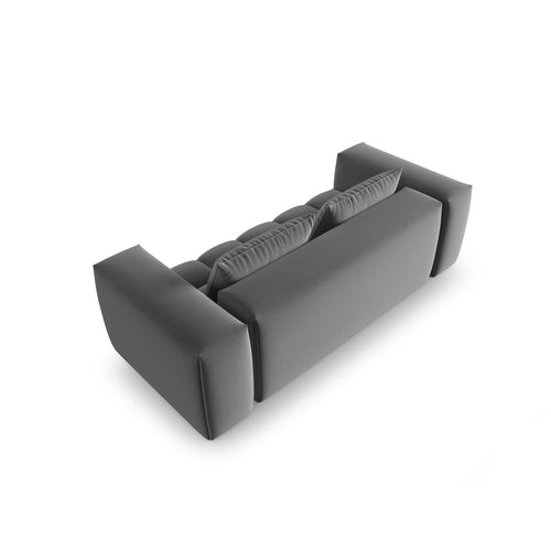 Cosmopolitan Design - Modulaire bank Verona 3-zits, flueel warm grijs - 85x200x70cm