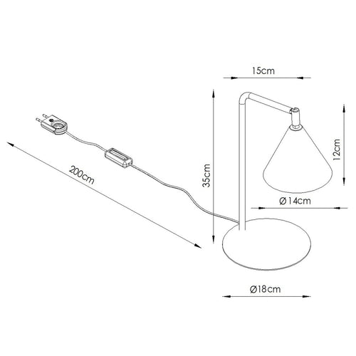 Sollux Lighting Tafellamp NOX roze - 18x18x35cm