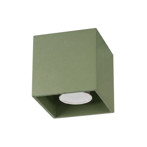 Sollux Lighting Plafondlamp QUAD 1 olijfgroen - 10x10x10cm