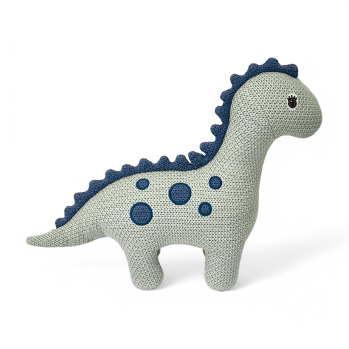 Pintado & Lacado knuffeldier Dinosaur - blauw - 42 cm