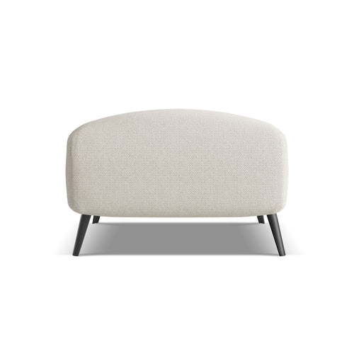 LaMiaSofa Poef Genova - chenille stof - zilver - 65x65x44