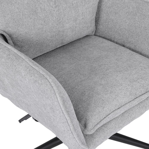 HOME DELUXE bureaustoel CORA geweven stof grijs - in hoogte verstelbaar - vtwonen shop