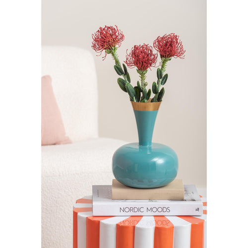 Present Time vaas Yara - blauw - 17x17x24cm