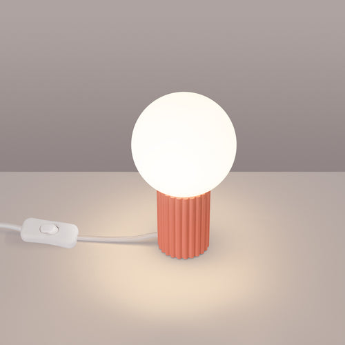 Sollux Lighting Tafellamp HALO perzik - 12x12x19cm
