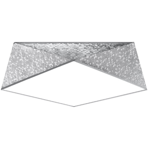 Sollux Lighting Plafondlamp HEXA 45 zilver - 45x45x15cm