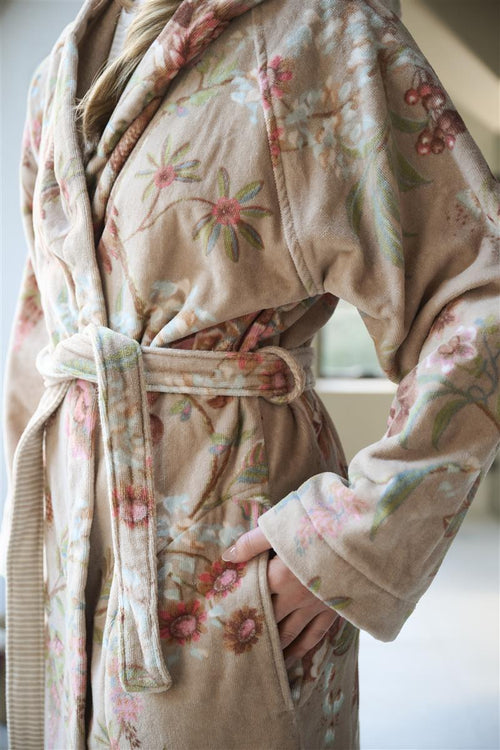 Pip Studio badjas Secret Garden - XS - khaki