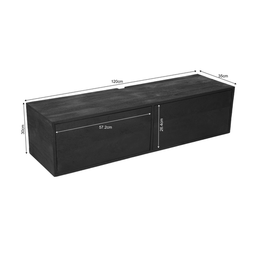 Starfurn  tv meubel Vision - zwart - 30x120x35cm - vtwonen shop
