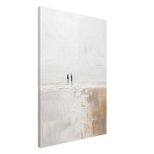 Artfulprints Canvas Abstract – Silhouettes 2 canvas - 80x120 cm - Grijs