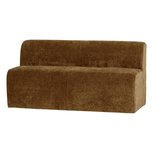 WOOOD eetbank 164 cm rugleuning Mojo Base - Rib - Honinggeel - 83x164x76