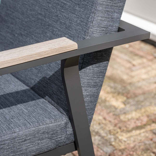 Garden Impressions tuinset Angela - Duuk - donker grijs - Ø120 cm - 5-delig