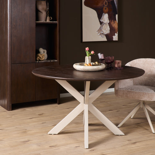 Starfurn  eettafel Madison - bruin - 110x110x76cm