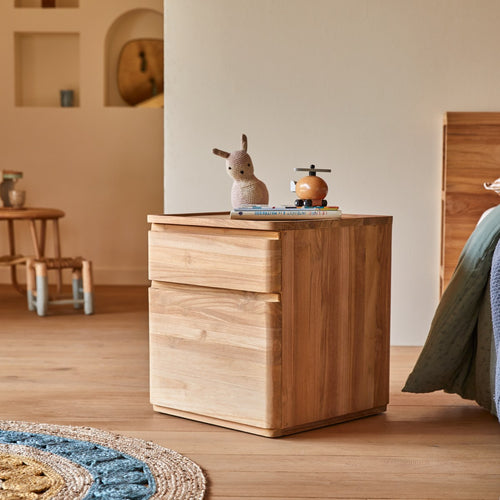 Tikamoon Nachtkastje voor kinderen van massief teakhout - Naturel - vtwonen shop