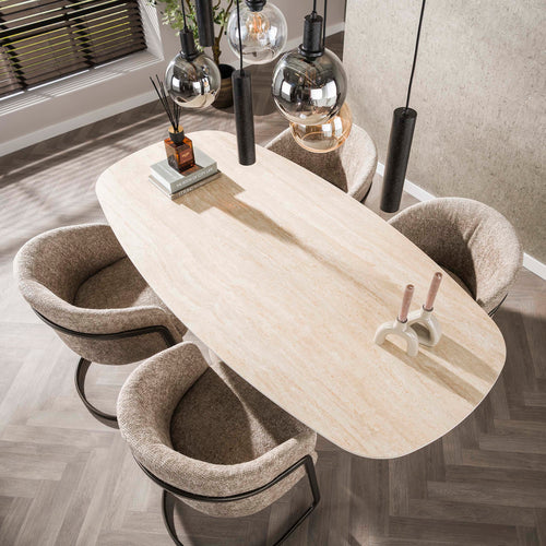 Giga Living Eetkamerstoel Sway - Zand - Set van 2
