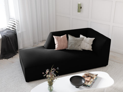 Micadoni linker meridiaan Ruby flueel, zwart - 180x93x69cm
