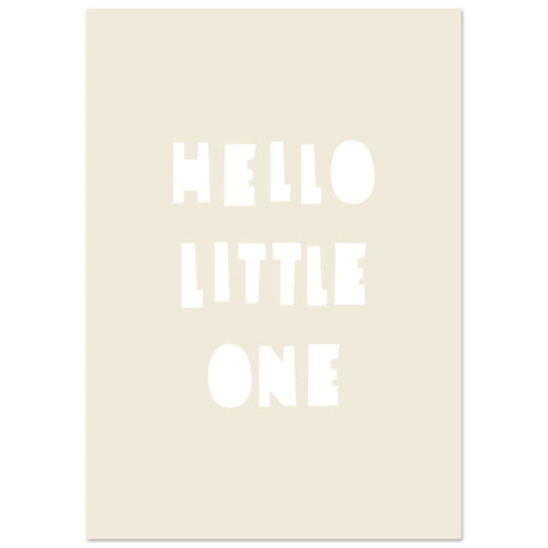 Artfulprints  Hello little one wit   poster A4 21x29.7 cm - vtwonen shop